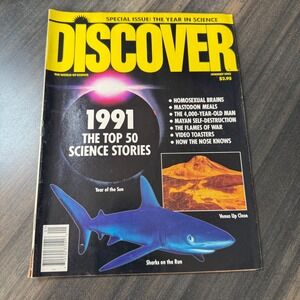 Discover Magazine January 1992 Special‎ Issue Year in Science Top 50 Science